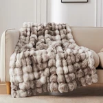Coova Faux Fur Throw Blanket For Couch, Cozy Soft And Fuzzy Plush Rabbit .... Fixed Price $55.47.