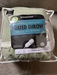 New Biddeford Heated Comfort Knit & Sherpa Throw 10 Settings Sage Green. Fixed Price $40.00.