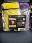 Minnesota Vikings Nfl 60" X 80" Plush Throw Blanket, Soft & Warm. Fixed Price $52.99.
