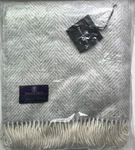 Prince Of Scots Highland Tweed Herringbone Pure Wool Throw Blanket - Silver. Fixed Price $99.99.