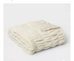 Faux Fur Throw By Threshold Signature Use As Bed Spread, Blanket, Sofa Cover. Fixed Price $20.00.