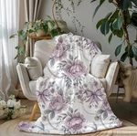 Floral Velveteen Plush Blanket Cozy Chic Home Decor. Fixed Price $75.36.