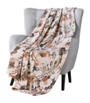 Vcny Decorative Throw Blanket: Large Floral Watercolor Design Accent For Couc.... Fixed Price $37.96.