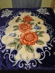 Solaron Blanket Throw Thick Ultra Fine Polyester Mink Plush Flower Heavy Weight. Fixed Price $54.99.