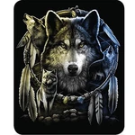 Regal DB52122 Wolf Dream Catcher Blanket 71X91 Plush Fleece. Fixed Price $42.45.