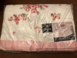 Vintage Fieldcrest Sweetheart Rose Blanket Pink Satin Trim, Full Twin 72X90 Usa. Fixed Price $44.99.