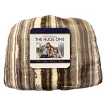 Luxuriant Home The Huge One Family-sized Velvet Cloud Blanket, Brown Stripe. Fixed Price $32.24.