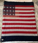 Vintage Woolrich Throw Blanket American Flag Usa Patriotic Stadium. Fixed Price $55.00.