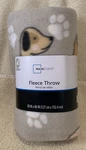 Mainstays Dogs & Paw Prints Fleece Throw 50X60 - New. Fixed Price $6.79.