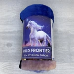 Wild Frontier 50" X 60" Plush Unicorn Throw Artist Steve Read Soft Warm New. Fixed Price $12.99.