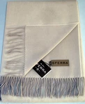 Sferra Tartini Merino Wool Throw Ivory Pearl Soft Twill Weave Fringed 50X70" New. Fixed Price $199.90.