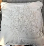 Very Rare Ralph Lauren Catalina Island Embroidery Throw Pillow 16" X Cream. Fixed Price $115.00.