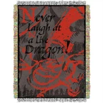 Hobbit Smaug Dragon Woven Tapestry Throw Blanket 48X60 Polyester Warner Bros. Fixed Price $50.00.
