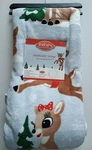 Rudolph The Red Nosed Reindeer Light Blue 60 X 70 Plush Oversized Throw Blanket. Fixed Price $54.99.