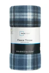 Mainstays Cozy Blue Plaid Fleece Throw Blanket, 50"X 60", All Ages. Fixed Price $7.40.