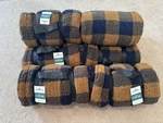 Nwt Northeast Outfitters Cozy Brown/navy Sherpa Blanket 50 X 60. Fixed Price $174.95.