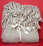 Pottery Barn Textured Basketweave Knit Throw, 50"W 60"L Oatmeal Color Nwt. Fixed Price $75.95.