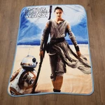 Disney Star Wars The Force Awakens Super Soft Fleece Throw Blanket W/ Rey + BB8. Fixed Price $12.99.