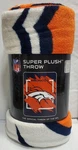 Denver Broncos 46" By 60" Plush Dimensional Micro Raschel Throw Blanket - Nfl. Fixed Price $24.99.