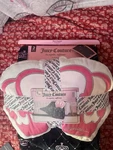 Juicy Couture Plush Throw & Decorative Pillow Set Black Pink Crown 60X70 18X12. Fixed Price $75.00.