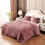 Yusoki Pink Queen Faux Fur Winter BLANKET,2 LAYERS,90"X90" Without Pillows Bi.... Fixed Price $52.40.