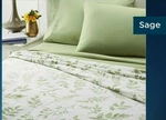 South Street Loft Blanket And Microfiber Sheet Set, Sage/eucalyptus Print, Queen. Fixed Price $49.00.