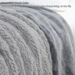 Catalonia Sherpa Throw Blanket Matching Reverse Color Fleece Grey/silver New. Fixed Price $29.99.