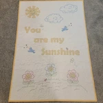 Handmade Quilt Two-sided Baby Shower Blanket Unisex 54 38 Sunshine Animals Cow. Fixed Price $55.00.