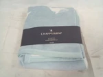 Chappywrap Mini Reversible Throw Blanket 30X40 Dusty Blue Cream Motif. Fixed Price $43.99.