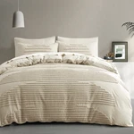 Bedazzled Size Duvet Cover, 5 Pieces Beige Textured Queen,. Fixed Price $63.99.