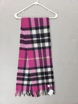 Edinburgh Tartan Scarf Womens One Size Pink Black Plaid 100% Lambswool Soft New. Fixed Price $26.39.
