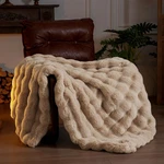 Benvwe Faux Fur Throw Blanket For Couch - Thickened Fluffy Soft Bubble Blanke.... Fixed Price $91.19.