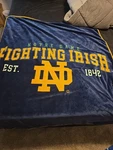 Ncaa Notre Dame Fighting Irish Fleece Throw Blanket 50X60 Blue/gold. Fixed Price $25.49.