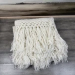 Williams Sonoma Home Boucle Fringe Alpaca Throw Blanket Ivory Soft Nwot. Fixed Price $169.95.