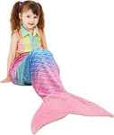Mermaid Tail Throw Blanket For Girls Plush Flannel Sleeping Snuggle Gift. Fixed Price $26.99.