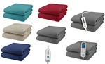 Pure Warmth Solid Flannel Electric Heated Warming Blanket. Fixed Price $44.95.
