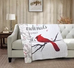 Virah Bella- Cardinals Appear Lightweight Quilted Throw Blanket 50"X60". Fixed Price $41.95.