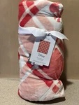 Hallmark : Disney Mickey Mouse Ears Peppermint Plaid 50" X 60" Throw Blanket Nwt. Fixed Price $29.99.