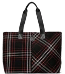 Victorias Secret Plaid Tote Shopper Bag Black New With Tags Sealed Free Shipping. Fixed Price $30.38.