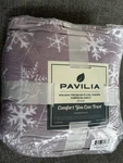 Pavilia Holiday Throw Blanket Sherpa Pink Snowflakes Plush 50X60 New. Fixed Price $36.99.