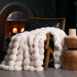 Evergrace Ultra Soft Luxury Fluffy Faux Rabbit Fur Throw Blanket, Thick Warm Bub. Fixed Price $102.99.