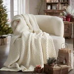 Evergracehome Chunky Chenille Knit Throw Blanket For 60" X 80", Ivory White. Fixed Price $83.99.
