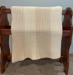 Vintage Hand Crocheted Afghan Throw Blanket 53X54 Cream Cottagecore Decor. Fixed Price $29.99.