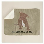 #1 Dog About Me Puppies Rule Brown Sherpa Fleece Throw Blanket. Fixed Price $42.95.
