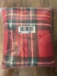 New Victoria's Secret Pink Cozy Fleece Blanket Red Plaid 50 X 60 Great Gift. Fixed Price $29.99.