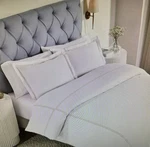New Superior Cotton Two-line (gold) Embroidered 3 Piece Duvet Cover Fast Ship. Fixed Price $99.97.