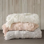 Madison Park 100% Cotton Tufted Chenille Lightweight Throw With Tassles 50X60". Fixed Price $51.99.