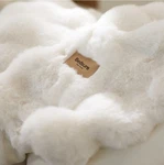 Bedsure Gentlesoft Bubble Faux Fur Throw Blanket Cream 50X60 New Unused. Fixed Price $29.99.