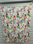 Gnomes Garden Flowers 50X60 Inch Throw Blanket Cover Soft Bedding Cozy. Fixed Price $15.00.