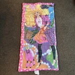 Vintage 80S Barbie Dog Fashion Pink Sleeping Bag Camping Kids Blanket 53" X 28". Fixed Price $25.00.
